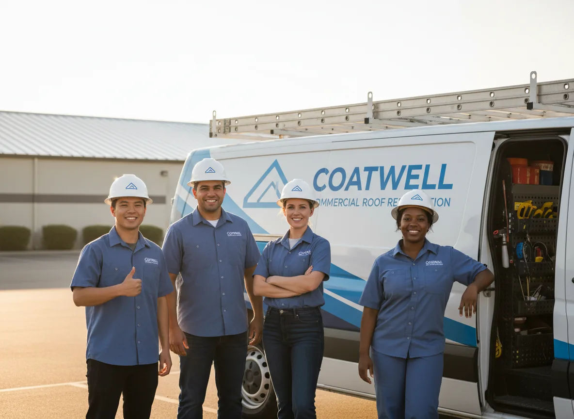 Commercial roof coating company in Wild Rose, WI