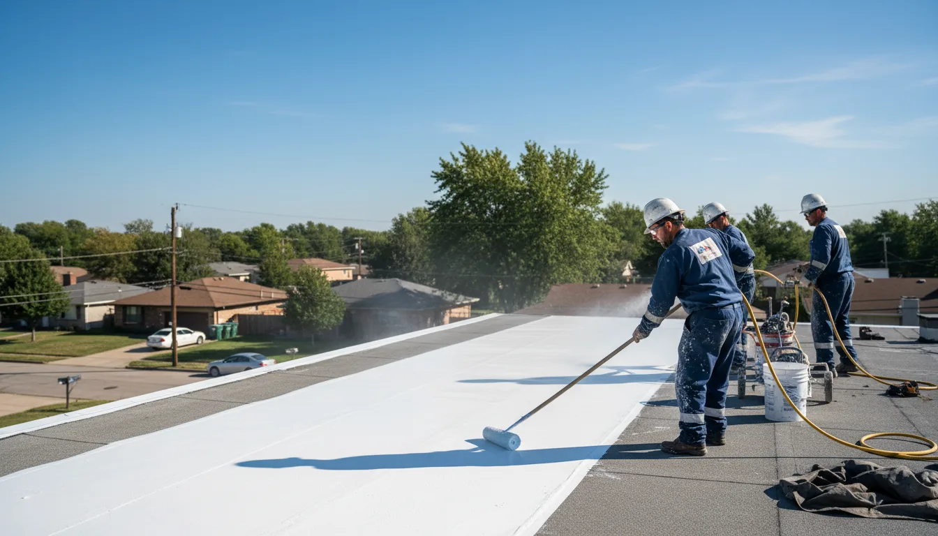 Commercial roof coating in Wild Rose, WI near me